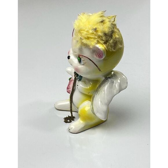 Vintage Kreiss & Co Squirrel Mama Figurine W/ Purse, Bow Tie & Green Jewel Eyes - Picture 3 of 6